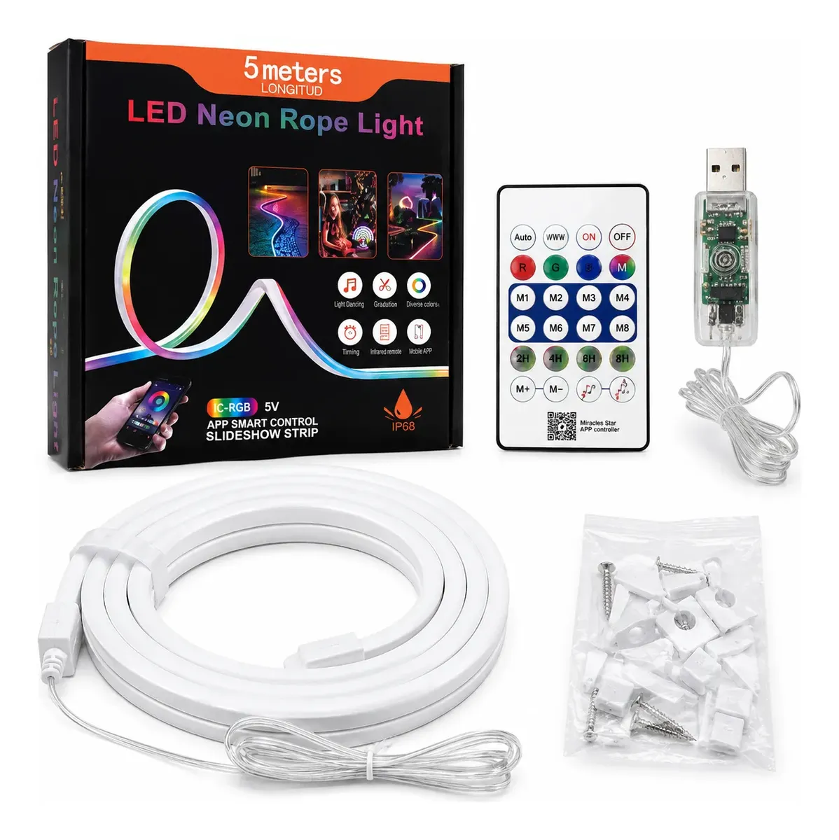 Tira de luz led neon 5 metros